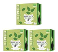 CLIPPER - Thé Vert Bio - Delicious - Issu du Commerce Équitable - Grand Format - 50 sachets de Thé Bio - 3 paquet
