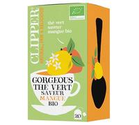 CLIPPER - Thé Vert Bio Mangue - Gorgeous - Issu du Commerce Équitable - 20 sachets de Thé Bio - 1 paquet