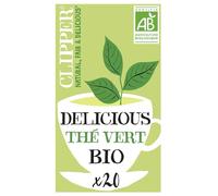CLIPPER - Thé Vert Bio Rafraîchissant, Arôme Naturel et Lisse, Boîte de 20 Sachets (35g) - Le lot de 4