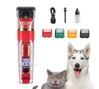 Clippers de chien tranquille - Clippers de chien Traineurs de poils de chat sans fil | Ensemble d'outils de toilettage pour animaux de compagnie, affichage numérique des couches épaisses, kit de toile