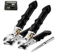 Clippers, Splash-Proof, 2025 Upgraded 180° Wide-Mouth Bite, Long Handle, Double Configuration of Oblique and Flat Mouth for Thick Nails