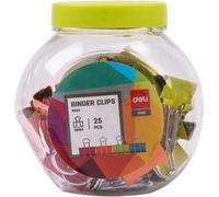 Clips 19mm 25pcs Colourmix DELI