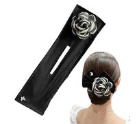Clips à friser paresseux - Fabric Hair Bun Maker, Big Flower Twist Hair Curler | Lazy Hair Curler Camellia Ball Tête Bow Barrette, Ladies Épingle à Cheveux Féminine Accessoire Rouleau pour Débutants