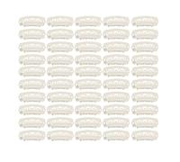 Clips à pression pour perruque, 50 pièces, Clips d'extension de cheveux en métal à 6 dents en forme de U avec caoutchouc pour perruques et Extensions de cheveux Beige 1,1x0,6