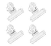 Clips à Puces, 4pcs Clips Transparents En Plastique Pinces Pour Sac à Puce Clips Bulldog Clips à Charnière Pinces Pour Sac Alimentaire Trombones Utilitaires Pour la Maison(L)