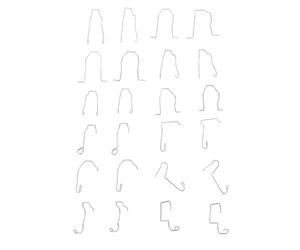 Clips à Ressort du Phare en Acier Inoxydable, H1, H3, H4, H7, Kit de de Voiture Universel avec 24 Pcs pour la Plupart des Ampoules, Avant, Gauche, Droite