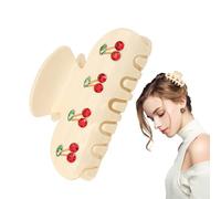 Clips - Acétate Claw Clips, Non Slip Grip Clamps, Acrylic Holders | Strong Spring Jaw Lock Structure, Smooth Polished Cherry Design For Women Girls Daily Styling Thick Thin