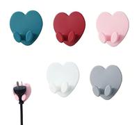 Clips Câble, 5 Pièces Cable Management, Support Cable Bureau, Range Cable en Silicone, Accessoire Bureau pour Câbles de Chargeur/Écouteur/Téléphone