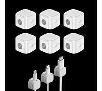 Clips Câble Lot de 6 Organisateur Câble Magnetique pour Bureau Supports de Câbles Autocollants pour Câble Chargement USB Câbles D'alimentation
