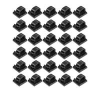 Clips Câbles, Adhésifs Clips Câble, Clips Rangement de Câble, Attache Câble Auto Collant, Gestion de Câble pour Organiseur de Fils Electriques TV, Chargeur, PC, Bureau, Maison, 30Pcs(Noir)