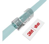 Clips Câbles Adhésifs Rangement de Câbles, XIAOXI Gestion de Câble Support Organiseur de Fils Electriques pour Cordon dans la Voiture, la Maison ou le Bureau - Lot de 40 (Transparent)