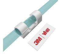 Clips Câbles Adhésifs Rangement de Câbles, XIAOXI Gestion de Câble Support Organiseur de Fils Electriques pour Cordon dans la Voiture, la Maison ou le Bureau - Lot de 40 (Blanc)