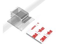 Clips Câbles Adhésifs Rangement de Câbles, XIAOXI R Forme Gestion de Câble Support Organiseur de Fils Electriques pour Cordon dans la Voiture, la Maison ou Le Bureau - Lot de 40 (Transparent)