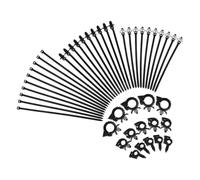 Clips Câbles Automobiles à Pousser, Plastique Noir, Fixation Rapide | Faisceau Électrique Auto et Câblage Intérieur, Réduit L’encombrement, Résistant à L’humidité, Usage Atelier