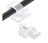 Clips Câbles Durables avec Adhésif 60 Pcs, Attache Cable Adhesif Rangement de Accroche Cable Fixation Auto Collant, Cavalier Cable Electrique pour Gestion des câbles, Transparent