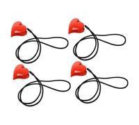 Clips Cœur pour Poussette Bébé Anti-coup de Pied, 2 Lots 4 Pièces | ABS Nylon Rouge, Fixation Douce pour Couverture ou Quilt, Usage Lit Bébé et Poussette