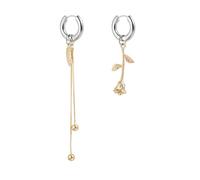 Clips d ' oreilles en forme de fleur en fleurs avec finition dorée et argentée, boucles d ' oreilles en alliage robustes à la mode, parfait pour elle, boucles d ' oreilles florales romantiques en