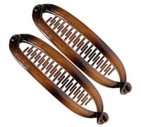 Clips de banane pour les cheveux fins, pinces de cheveux de banane pour femmes | Clip à double banane Barrettes Claw Clincher Combsher | 2x Barrette non glissée, accessoires de style classiques pour l