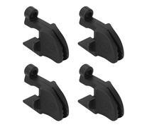 Clips de Bateau Ponton 4 Pièces, Cintres de Pare-Chocs de Bateau Sûrs pour Tube Rectangulaire de 1 Po 1,25 Po, Corde de 3/8 (Black)