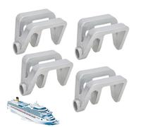 Clips de bouée de Bateau | 4 taquets de Rail de Bateau | Pièces Solides à Connexion et libération Rapides, Accessoires d'extérieur pour Un amarrage Facile