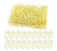 Clips de Bureau Cœur Doré Acier Inoxydable Clips de Bureau Cœur(200Pcs) | Design cœur charmant, finition dorée élégante, pour idéal pour marque-pages, notes personnelles, cadeaux