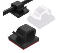 Clips de câble Autocollants pour éclairage extérieur, Clips Câble Adhésives Clips Cable - Paquet De 100 De Clips Cable Autocollants, Support De Câbles pour La Gestion des Accroche Cable, Organisateur