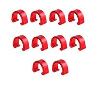 Clips De CâBle De VéLo Boucle en U for cadre de vélo, 10 pièces, for boîtier de câble de frein, Tube de changement de vitesse, Guides de câble, Clips de Tube fixes(Red)