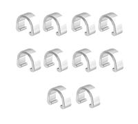 Clips De CâBle De VéLo Boucle en U for cadre de vélo, 10 pièces, for boîtier de câble de frein, Tube de changement de vitesse, Guides de câble, Clips de Tube fixes(Silver)