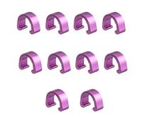Clips De CâBle De VéLo Boucle en U for cadre de vélo, 10 pièces, for boîtier de câble de frein, Tube de changement de vitesse, Guides de câble, Clips de Tube fixes(PURPLE)