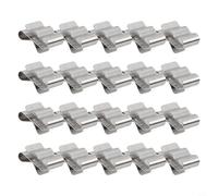 Clips de câble PV en acier inoxydable pour rayonnage de panneau solaire - Pinces de gestion de fils de qualité 301, 0,3 mm d'épaisseur, lot de 20 ou 50 pièces, compatibles (20 pièces)