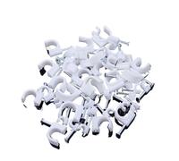 Clips de câble ronds, 100 pièces, 3/4/5/6/7/8/9/10 mm, gestion en forme de C, clous en nylon et acier au carbone, support mural de câble circulaire (Size : Diameter 6mm-100pcs)