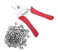Clips de Cage Métallique 301 Pièces en Métal Rouge | Opération une Main, Renforce les Coins Lâches, Montage Facile pour Enclos Oiseaux et Clapiers
