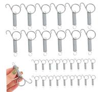 Clips de Cage métallique de 30 pcs, Clips Cage galvanisés Robustes, Grand Portable J pour Les Cages en Fil, Crochet Porte à Ressort pour Accessoires d'oiseau