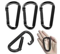 Clips de Carabiner, 4pcs Clips de Carabiner, 3 Clip en Forme Fer résistant à l'usure Portable pour extérieur pour Les Porte-clés en Plein air, Le Camping, Les Accessoires randonnée