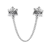 Clips de chaîne pull Vintage, châle, boucles, Cardigan, collier, bijoux(Snowflakes)