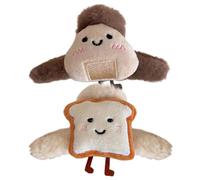 Clips de cheveux | CiAppo par cheveux | Clips gracieux | 2 morceaux de coiffure velue avec des dessins intéressants de pain grillé et de boulettes de viande Rice Women and Girls.