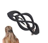 Clips de cheveux - coiffes de poignée non glissantes rétro 3in, pour tenir avec anti-fonction, accessoires de cheveux pour style sécurisé confortable, humide, fête, entraînement, uptes de mariée, noir