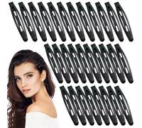 Clips de cheveux de 30 pcs, barrettes cheveux noires 2, 4 pouces sans glissement, accessoires clips en alliage sans glissement pour femmes, filles adaptées à tous les types.