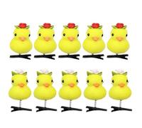 Clips de cheveux de canard jaune - 10pcs Ensemble en épingle à cheveux en peluche mignon | Accessoires de cheveux aux animaux doux pour les filles et les | Headswear Fun Cllip-On