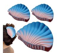 Clips De Cheveux De Griffe Pour Femmes, Clips De Griffe De Cheveux Épais Du Coquillage | 3 Pièces Accessoires De Mode De La Mâchoire De Gradient Mat Pour La Navette De La Plage De La Plage De Yoga Bal