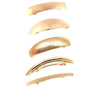 Clips de cheveux en métal pour femmes simples rétro grands accessoires de cheveux French Barrettes pour femmes (or), pinces à cheveux