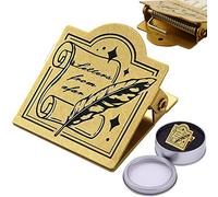 Clips de classeur en laiton doré - Pinces à papier en métal robuste - Pinces à charnière en forme de bouledogue - Clips de carnet de notes plats vintage - Pinces pour classeur de bureau, école