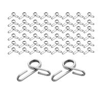 Clips de clôture - 50 pièces attaches fixation en acier inoxydable - Clip De Fixation Pour Poteau En Fibre De Verre | Pour Gestion Des Pâturages Agricoles, Enclos Pour Bétail, Bovins, Jardin Extérieur