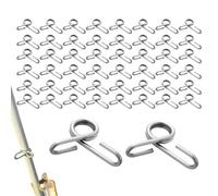 Clips de clôture en fil métallique,50 Tendeurs en acier inoxydable,Clips isolateurs tire-bouchon pour clôture électrique - pour enclos à bétail, gestion de pâturage, jardin extérieur, serre,