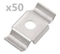 vidaXL Clips de clôture en papillon Acier inoxydable 50 pcs
