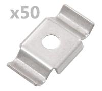 vidaXL Clips de clôture en papillon Acier inoxydable 50 pcs