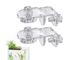 Clips De Couvercle D'aquarium Sans Rebord - Pinces De Support En Acrylique, Attaches De Capot En Verre | Clips Individuels 5.6x3.1x2.5 Cm Poids 40g Support Stable Auvent D'aquarium Couvercle Supérieur