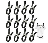 Clips de Couverture de la Piscine, 12 pièces en Acier Inoxydable Anti-Rayures, serrures sécurisées à Vent, pour Paquet de Plage extérieure de la Plage de pelouse de pelouse