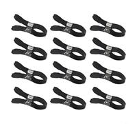 Clips de couverture de piscine en acier inoxydable avec bords de protection, offrant une tenue sûre et une sécurité coupe-vent pour les couvertures de piscine hors sol pendant la saison (noir 12)