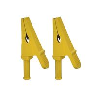 Clips de crocodile,Crocodile lourd, Lot de 12 pinces crocodiles métalliques isolées de 4 mm, multicolores, for cordons de test électriques à monter soi-même(2 Yellow)